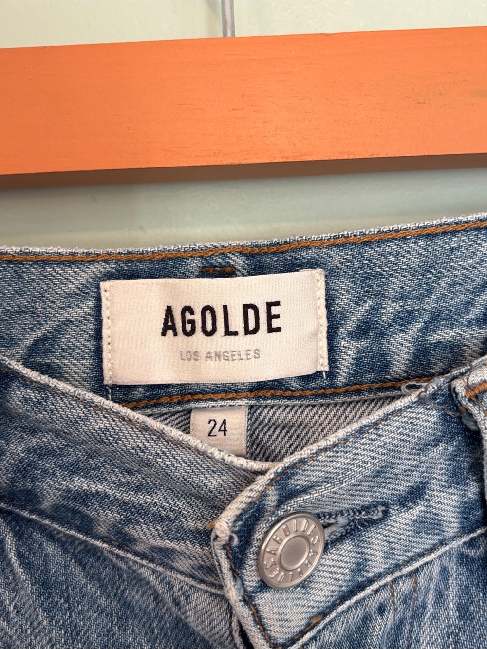 AGOLDE Riley High Rise Straight Leg Jeans (Size 24) - Picture 4 of 9